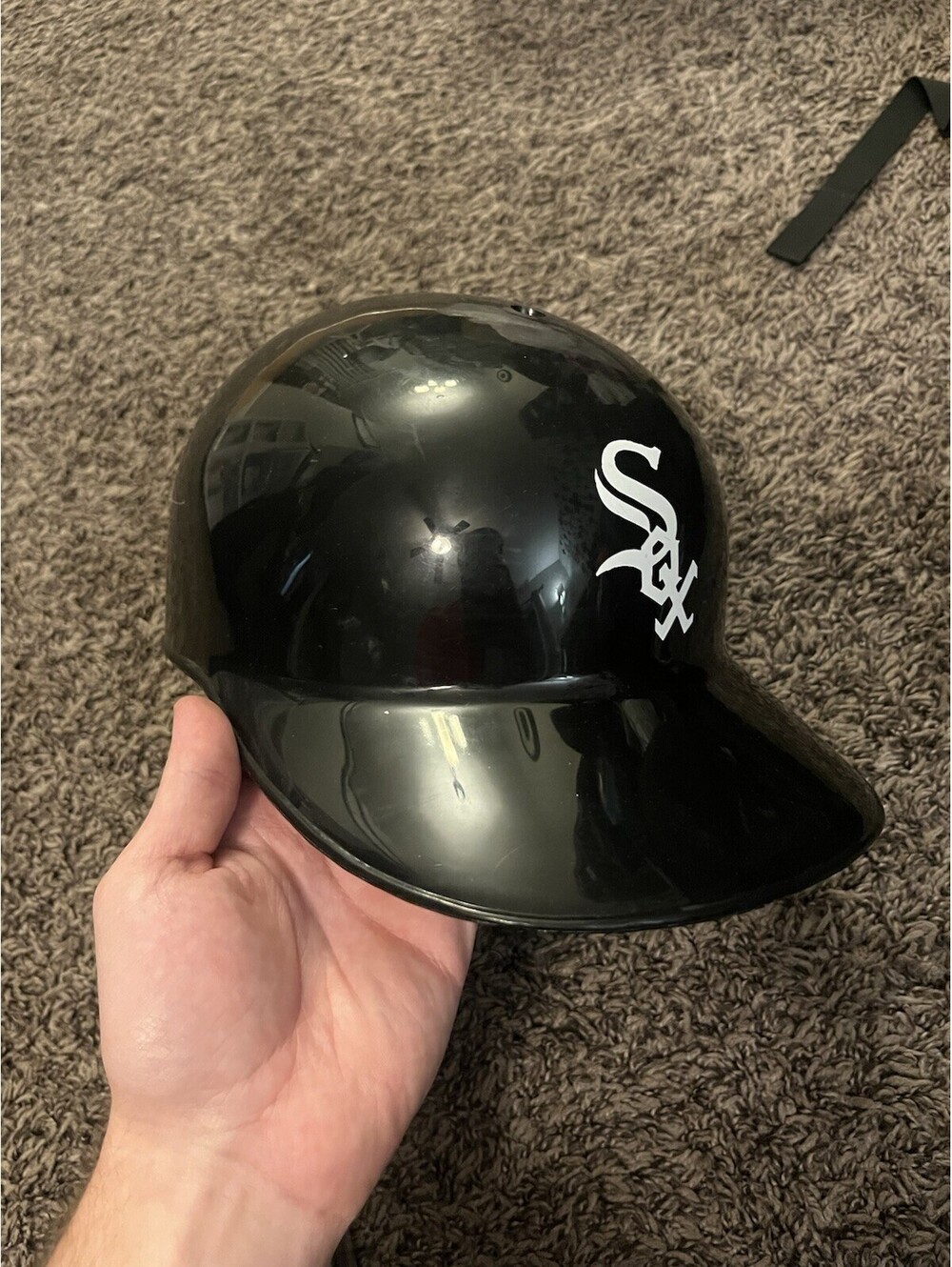 Chicago White Sox MLB Classic Black Team Logo Replica Batting Helmet